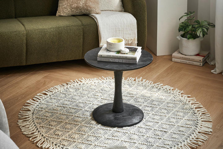 Runder Teppich Beige