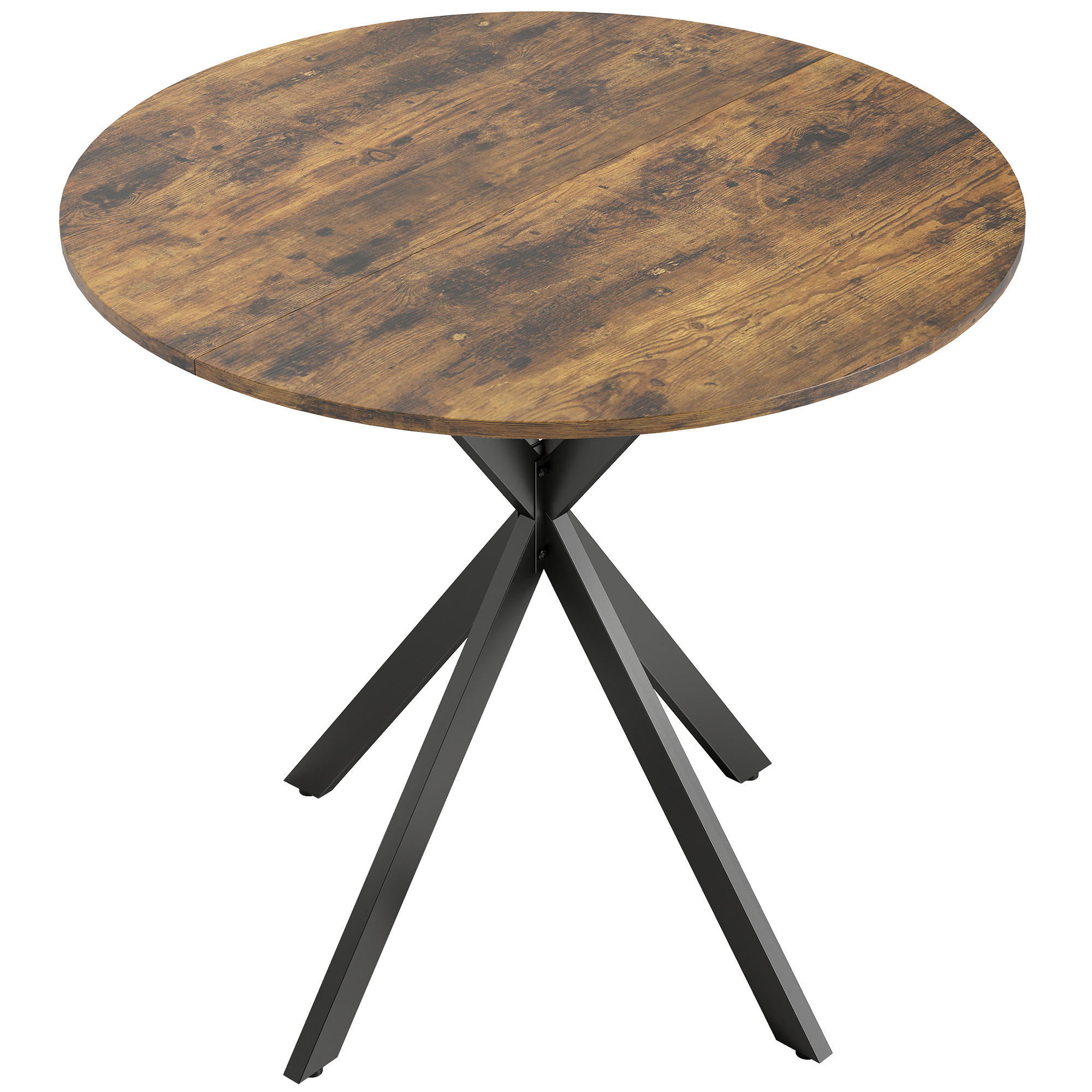 HOMCOM KUCHYŇSKÝ stůl kulatý hnědý 80/80/75 cm