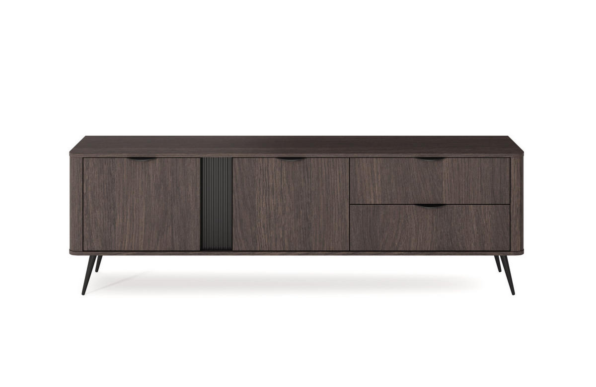 LOWBOARD NOBILE 195,2/81,2/38 cm, Eichefarben - Eichefarben, Holzwerkstoff (195.2/81.2/38cm) - MASSENO