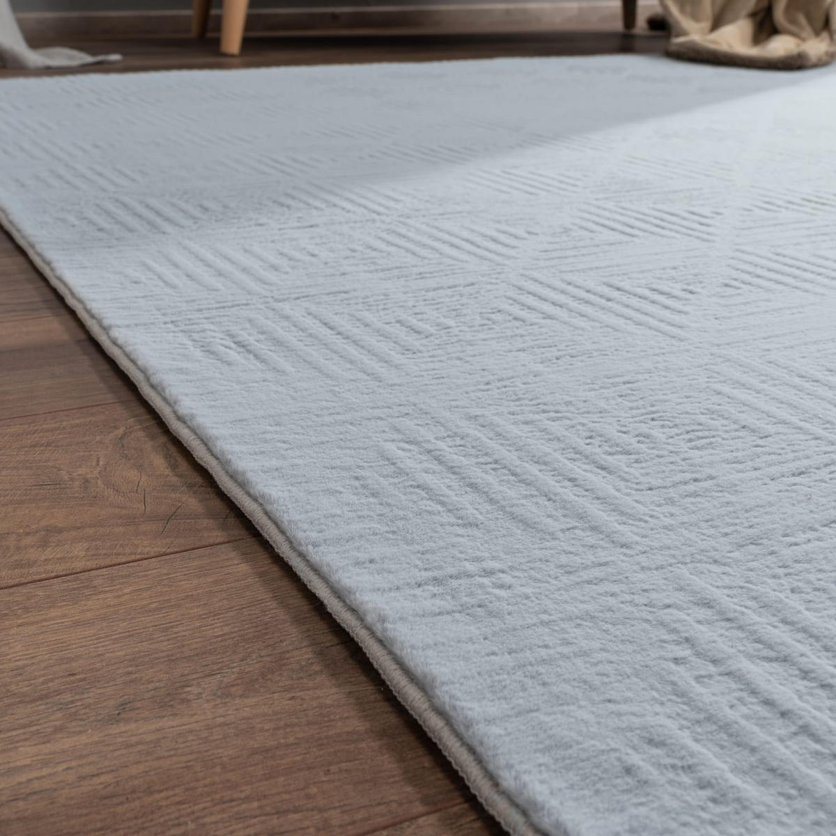 KURZFLORTEPPICH 60/100 cm Lelystad 523 - Grau, Kunststoff (60/100cm) - Paco Home