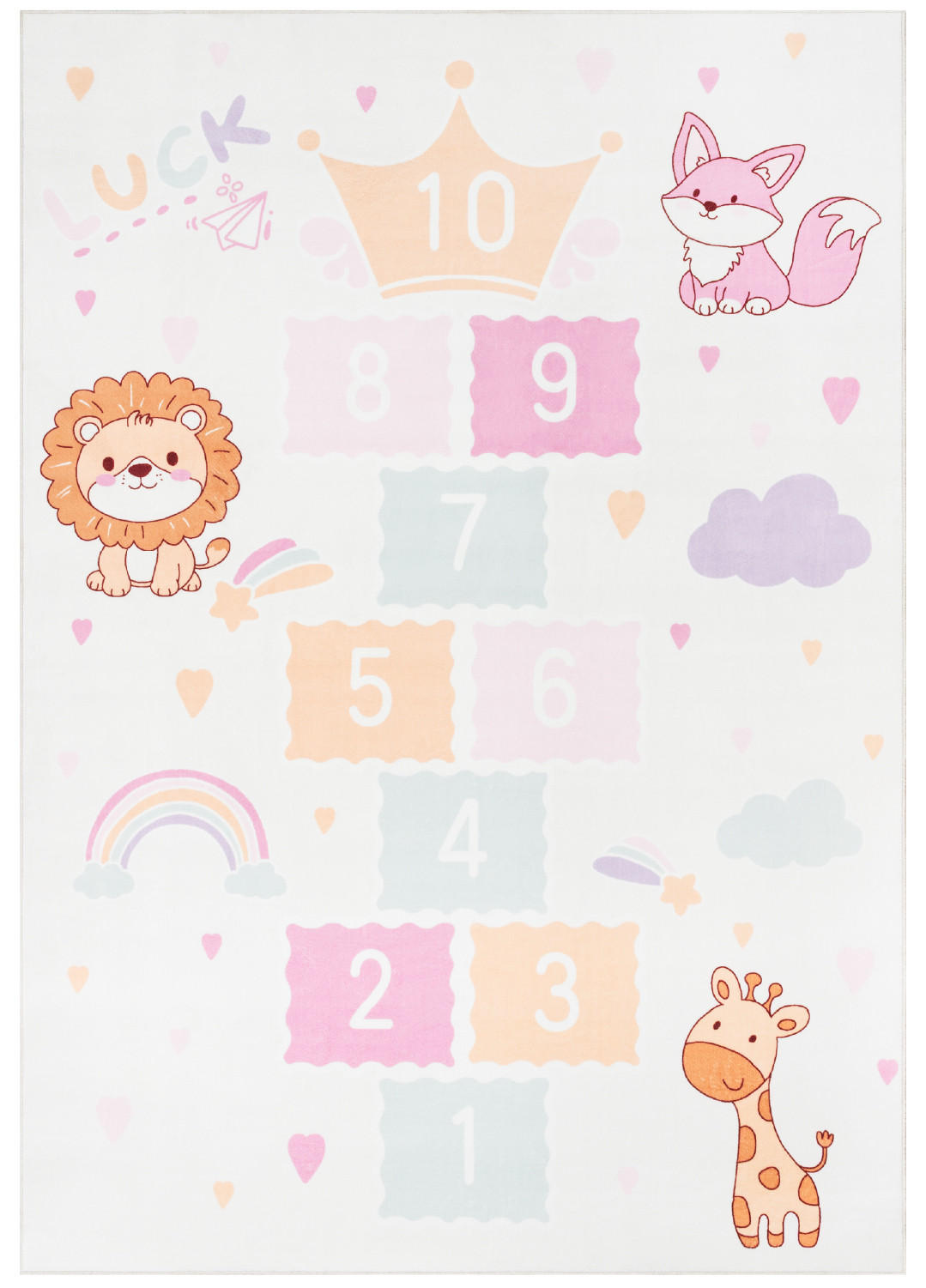 KINDERTEPPICH KIDS Creme Hüpfspiel 200/300 cm - Creme, Textil (200/300cm) - Tapiso