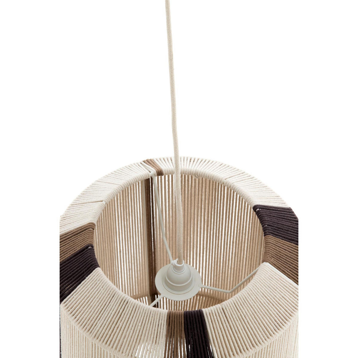 HÄNGELAMPE Kozana Weiß 36/36/43 cm - Weiß, Textil (36/36/43cm) - Light & Living