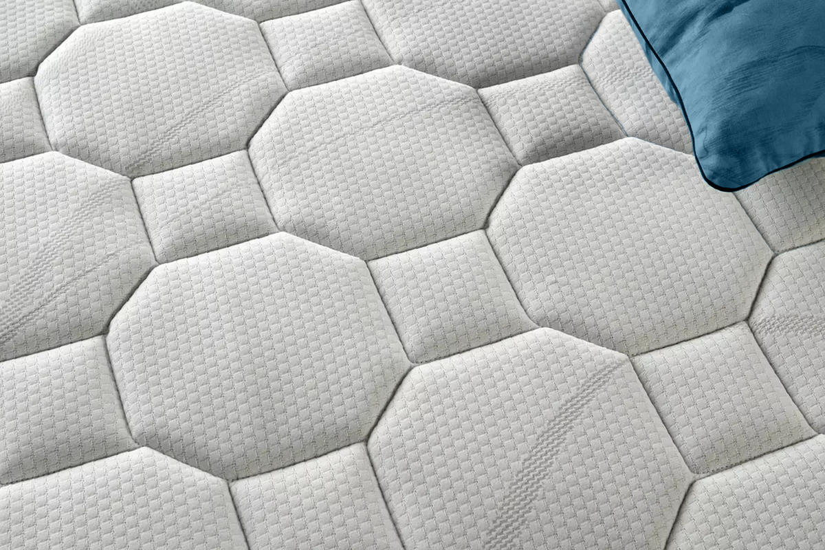 MATRATZE Grand Spring Hotel - 200X200 cm- Härtegrad H3/H4 - Weiß, Textil (200/200cm) - Moonia