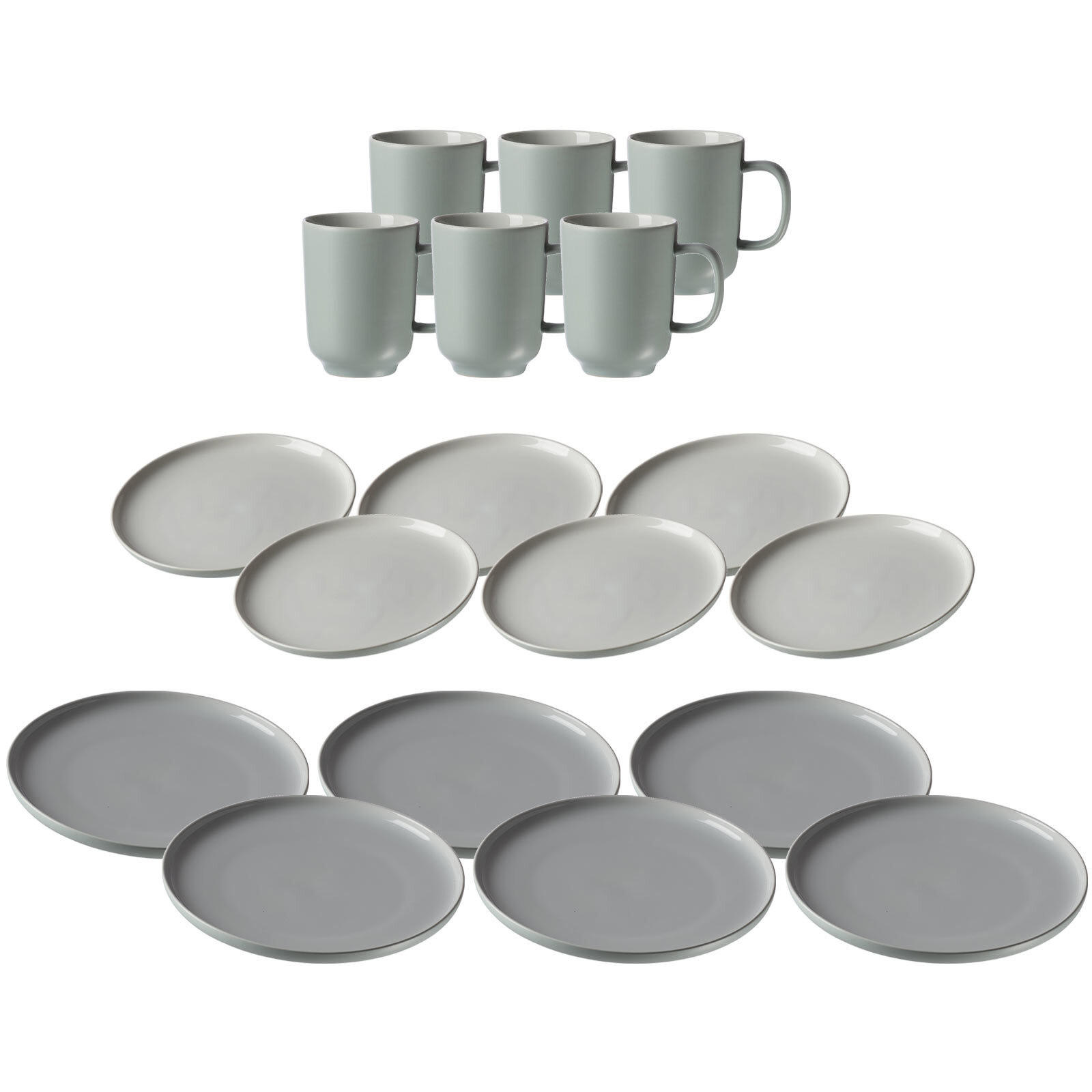TAFELSERVICE Jasper mint 18er Set - Mintgrün, Keramik (1/1/1cm) - Ritzenhoff Breker