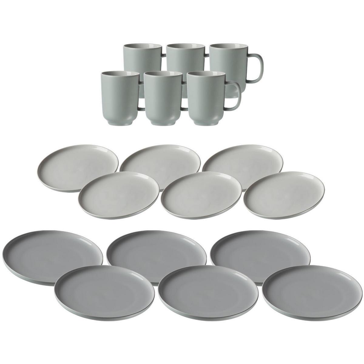 TAFELSERVICE Jasper mint 18er Set - Mintgrün, Keramik (1/1/1cm) - Ritzenhoff Breker