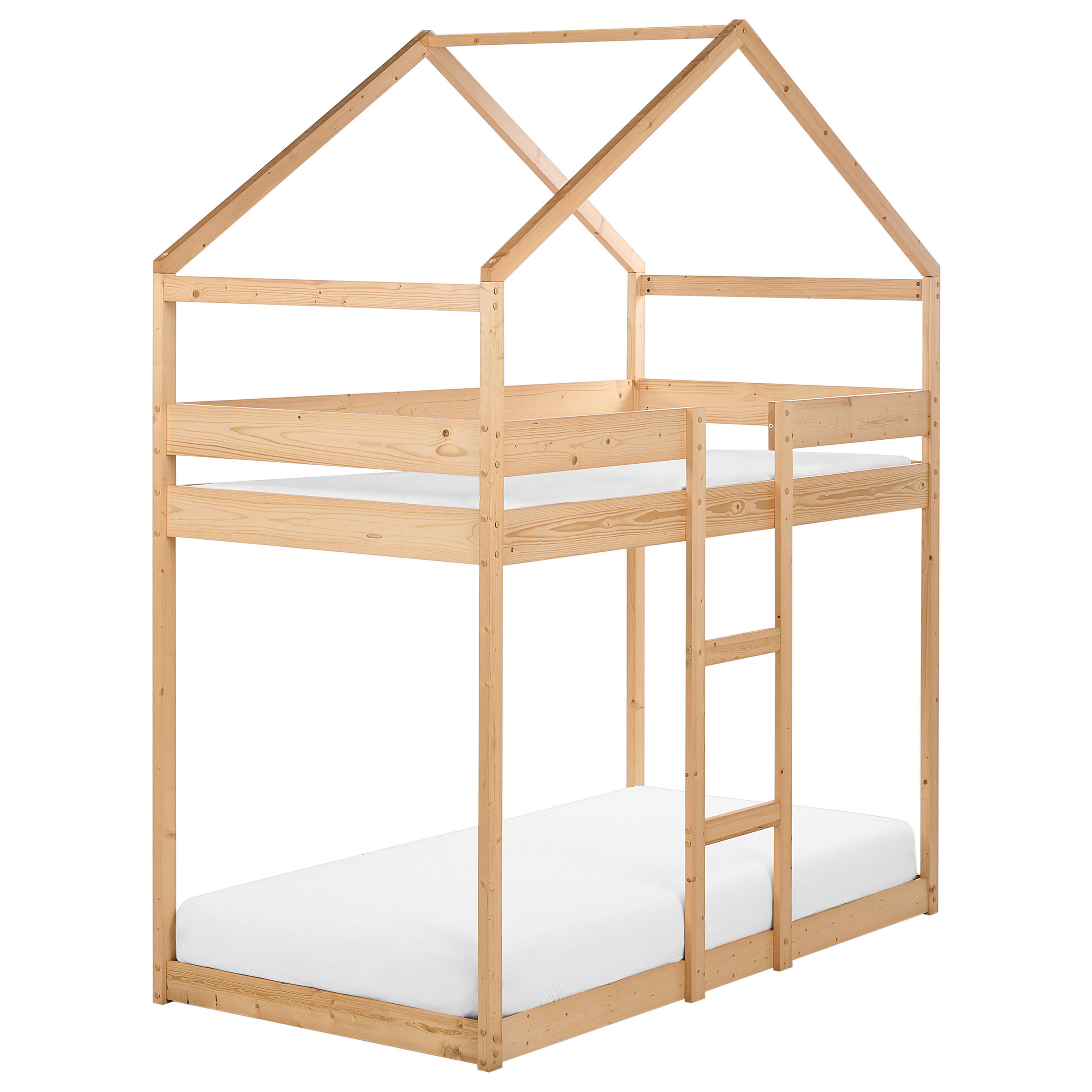 HOCHBETT 90x200 cm Heller Holzfarbton Labatut - Hellbraun, Holz (90/200cm) - Beliani