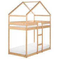 HOCHBETT 90x200 cm Heller Holzfarbton Labatut - Hellbraun, Holz (90/200cm) - Beliani