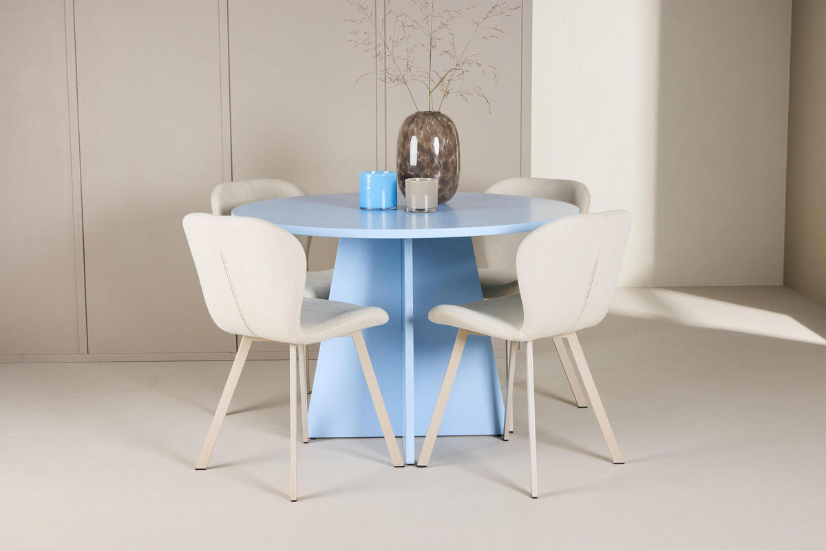 ESSTISCH BOOTCUT Blau 110x110x75 cm - Blau, Holzwerkstoff (110/110/75cm) - FURNLUX