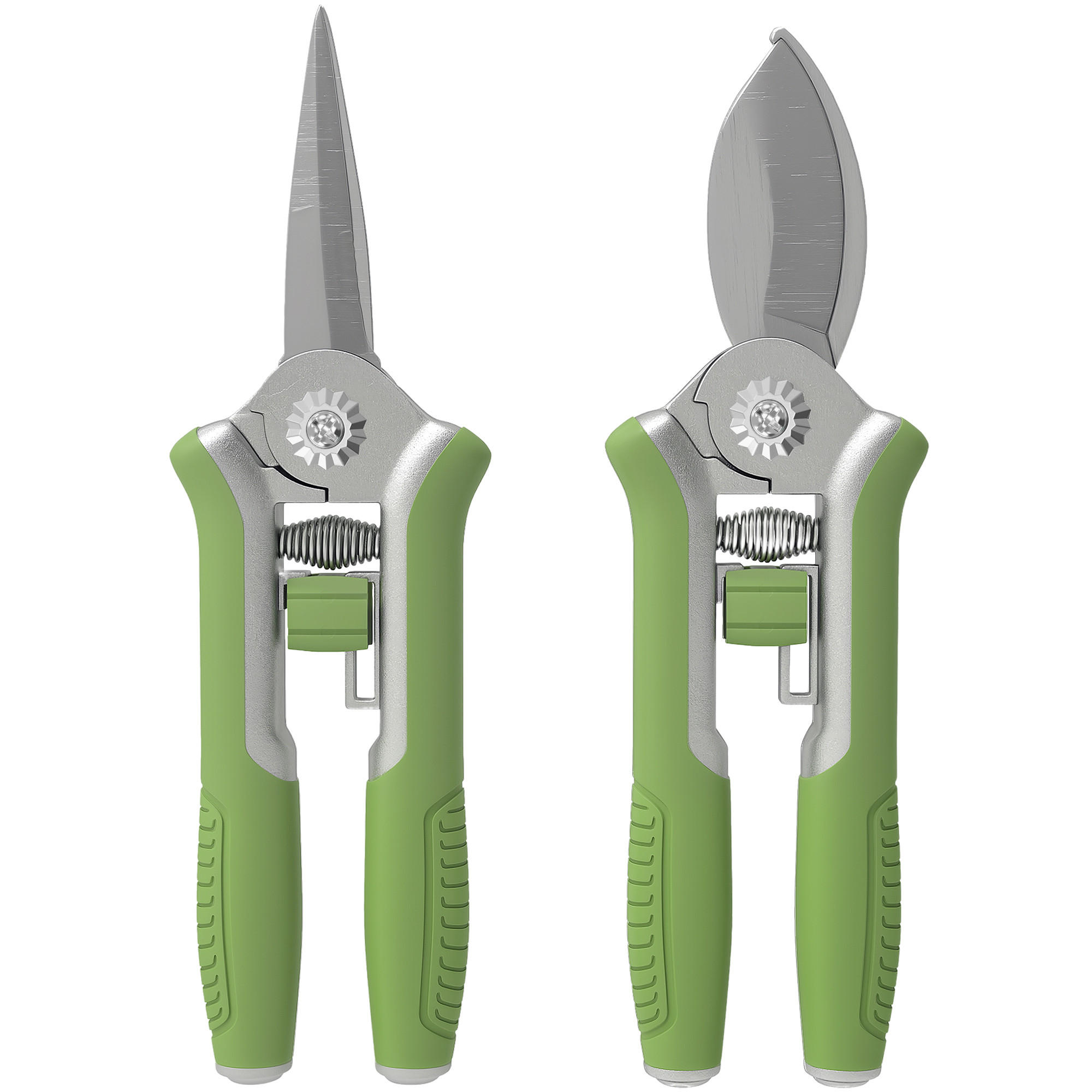 GARTENSCHEREN-SET 2-teilig aus Edelstahl Aluminiumlegierung Grün - Grün, Metall (4.5/1.5/16.5cm) - Outsunny