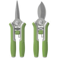 GARTENSCHEREN-SET 2-teilig aus Edelstahl Aluminiumlegierung Grün - Grün, Metall (4.5/1.5/16.5cm) - Outsunny