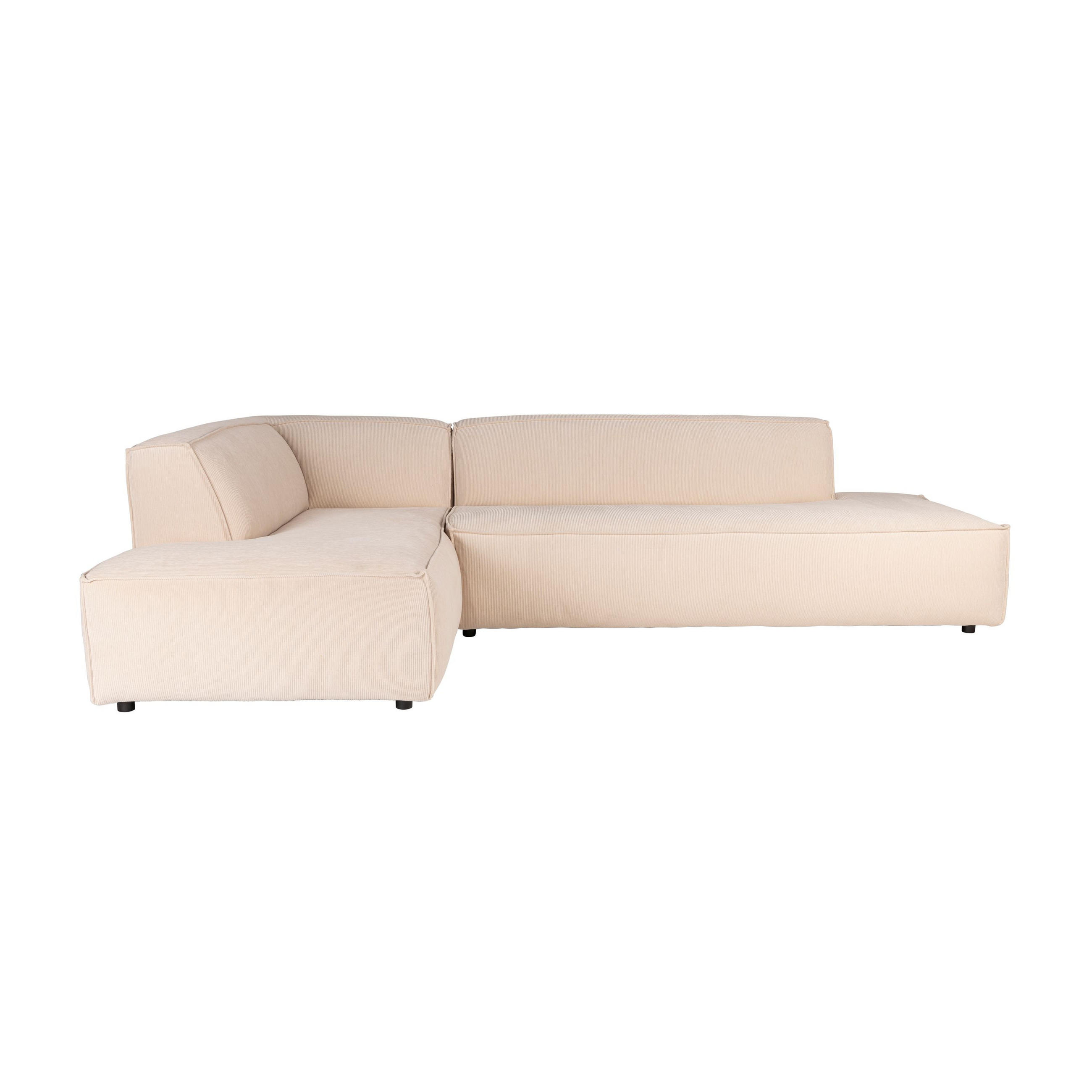ECKSOFA 3-SITZER Fat Freddy Cordstoff Links Natur/ Beige - Beige/Naturfarben, Textil (308/188cm) - Zuiver