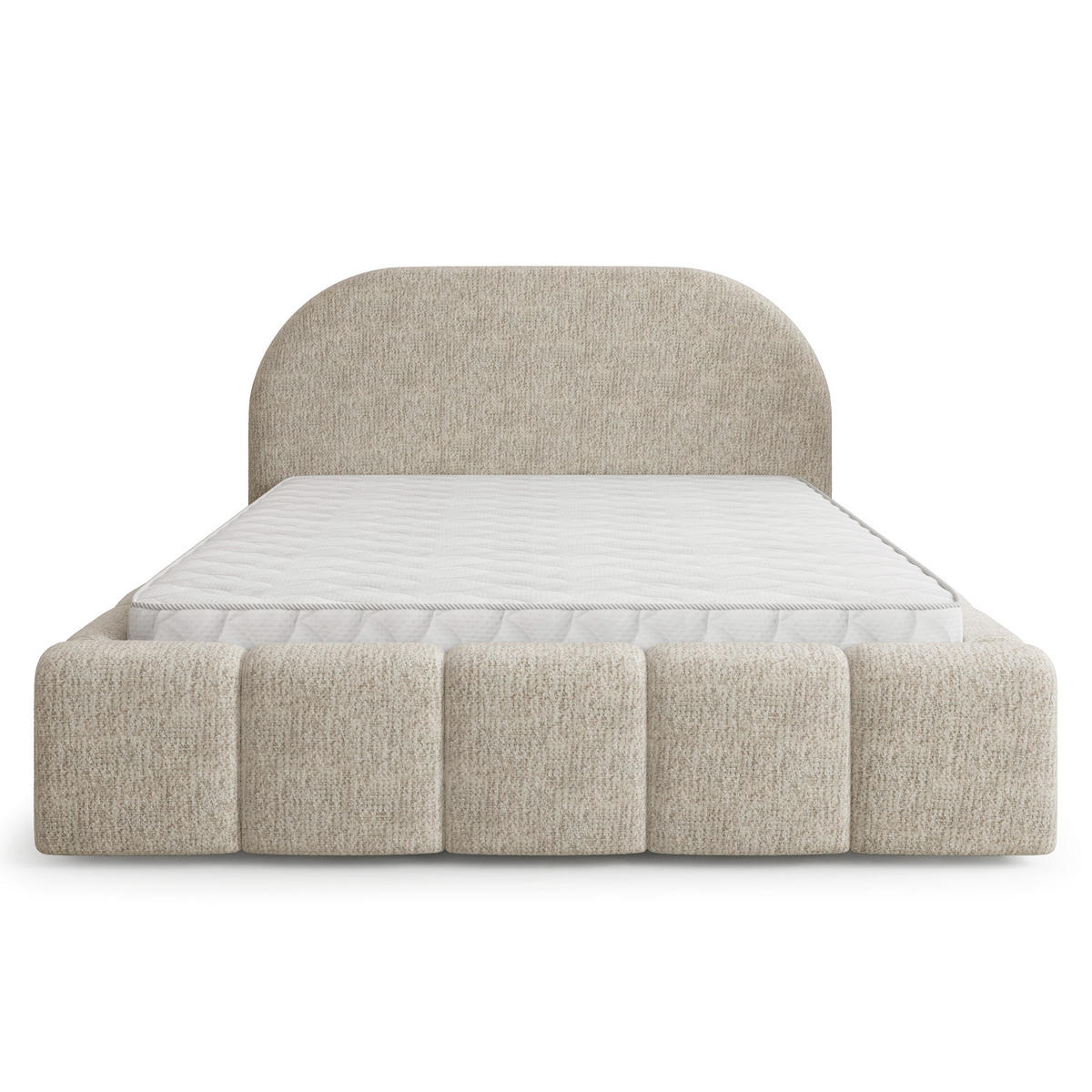 POLSTERBETT FLUSSO 160x200 cm mit Bettkästen - Creme - Creme, Holz (160/200cm) - MASSENO