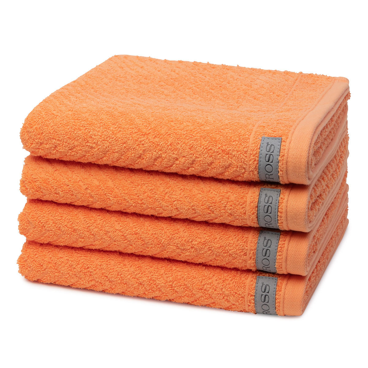 HANDTUCH Smart 4er-Set - Orange, Textil (50/100cm) - Ross