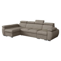 ECKSOFA Boston LCP, Seite: Links LCP+2R+1P(65) - Kaschmir/Silberfarben, Holz/Textil (320/170cm) - MIRJAN24