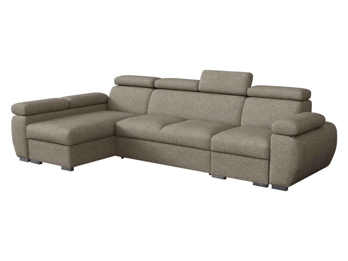ECKSOFA Boston LCP, Seite: Links LCP+2R+1P(65) - Kaschmir/Silberfarben, Holz/Textil (320/170cm) - MIRJAN24