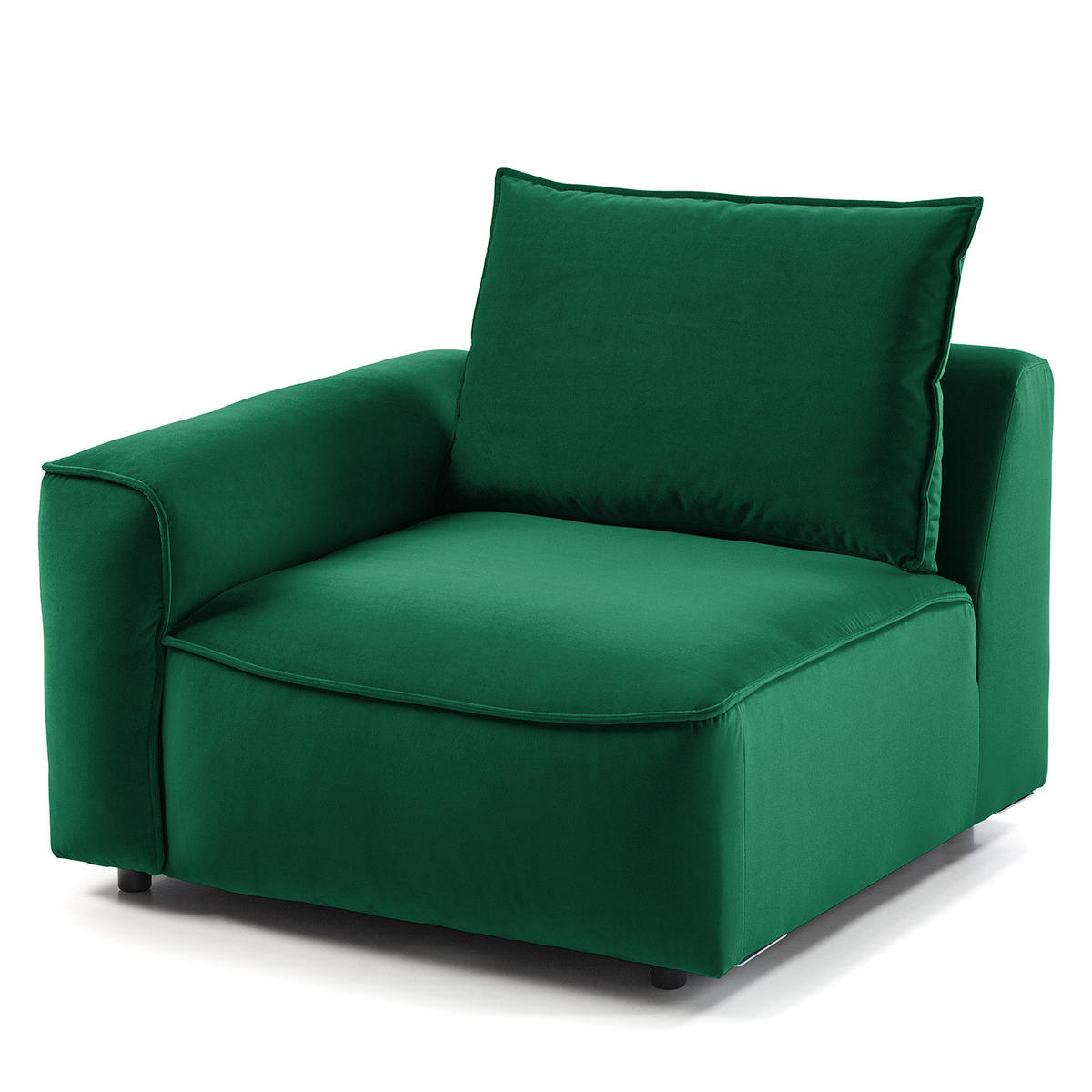 MODULSESSEL - Dunkelgrün, Textil (104/82/99cm) - home24