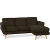 ECKSOFA-RECHTS TAGIO 3/4 Sitzer, braun - Braun, Buchenholz/Textil (190/151cm) - KONSIMO®
