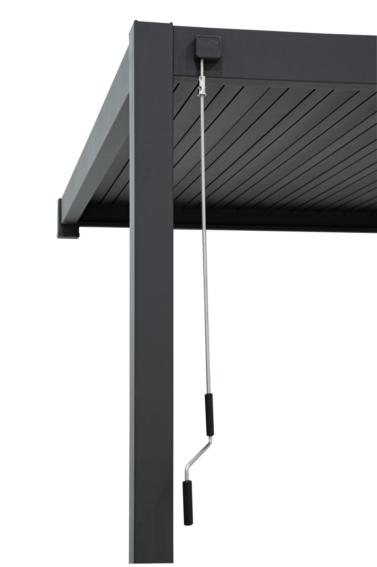 LAMELLENDACH-PERGOLA Mirador Classic 3 x 4 m Wandmontage Anthrazit Aluminium - Grau, Kunststoff (400/250/300cm) - Green Spirit