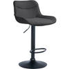 BARHOCKER Stoff dunkelgrau - Dunkelgrau/Schwarz, Textil/Metall (49/85/51cm) - CLP