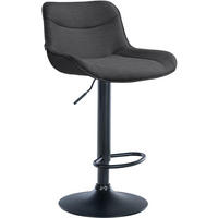 BARHOCKER Stoff dunkelgrau - Dunkelgrau/Schwarz, Textil/Metall (49/85/51cm) - CLP
