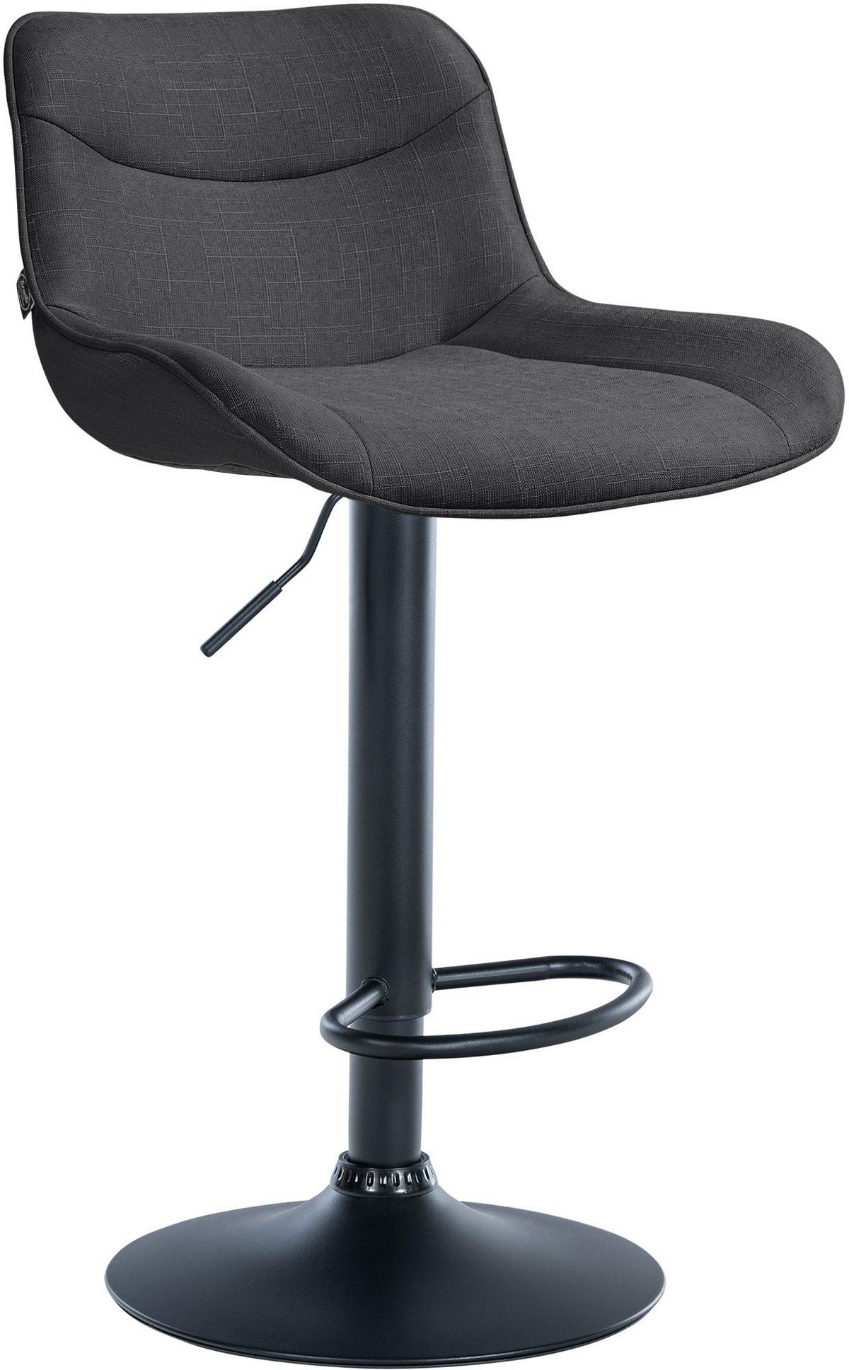 BARHOCKER Stoff dunkelgrau - Dunkelgrau/Schwarz, Textil/Metall (49/85/51cm) - CLP