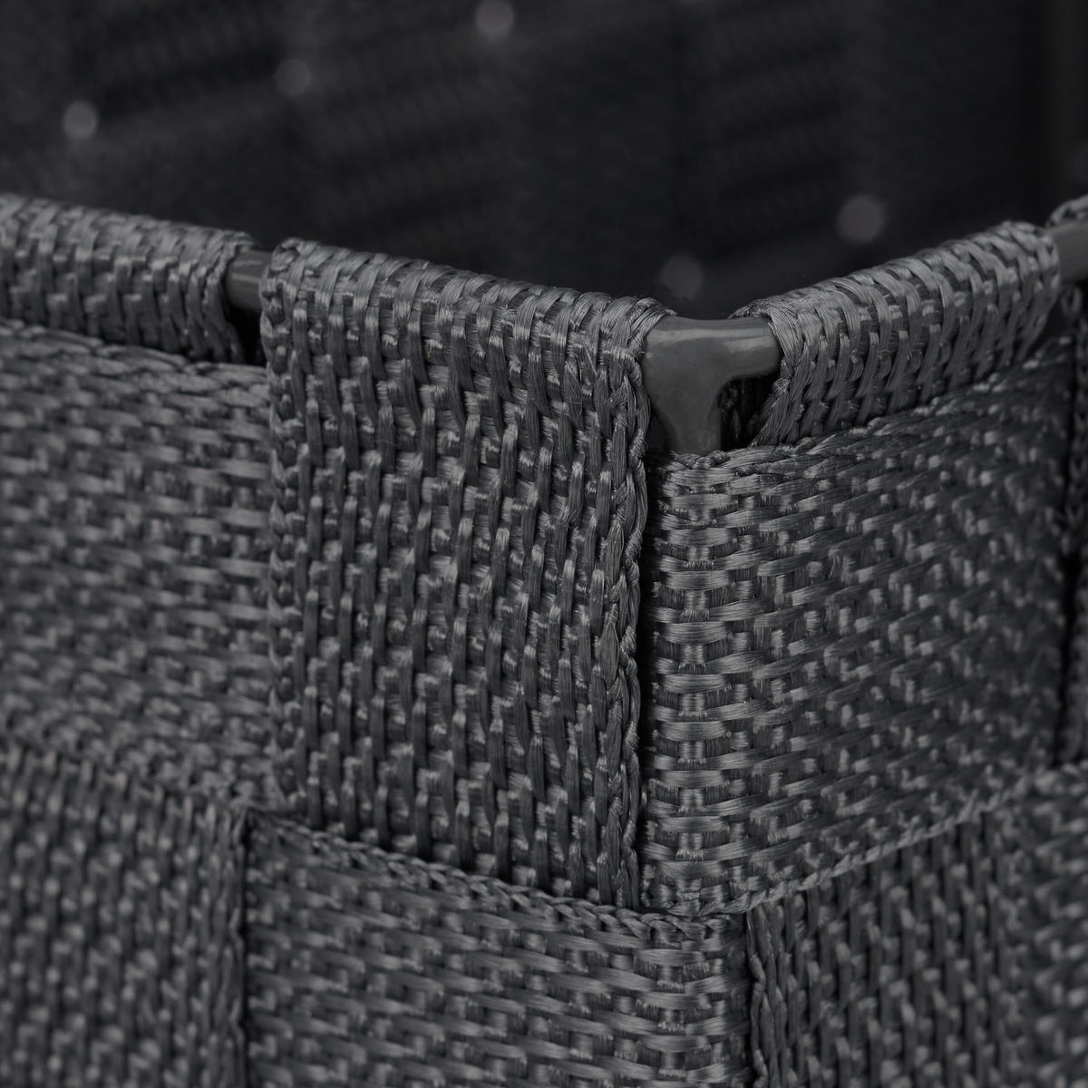 2XAUFBEWAHRUNGSKORB - Grau, Kunststoff/Metall (16.5/25/20cm) - Relaxdays