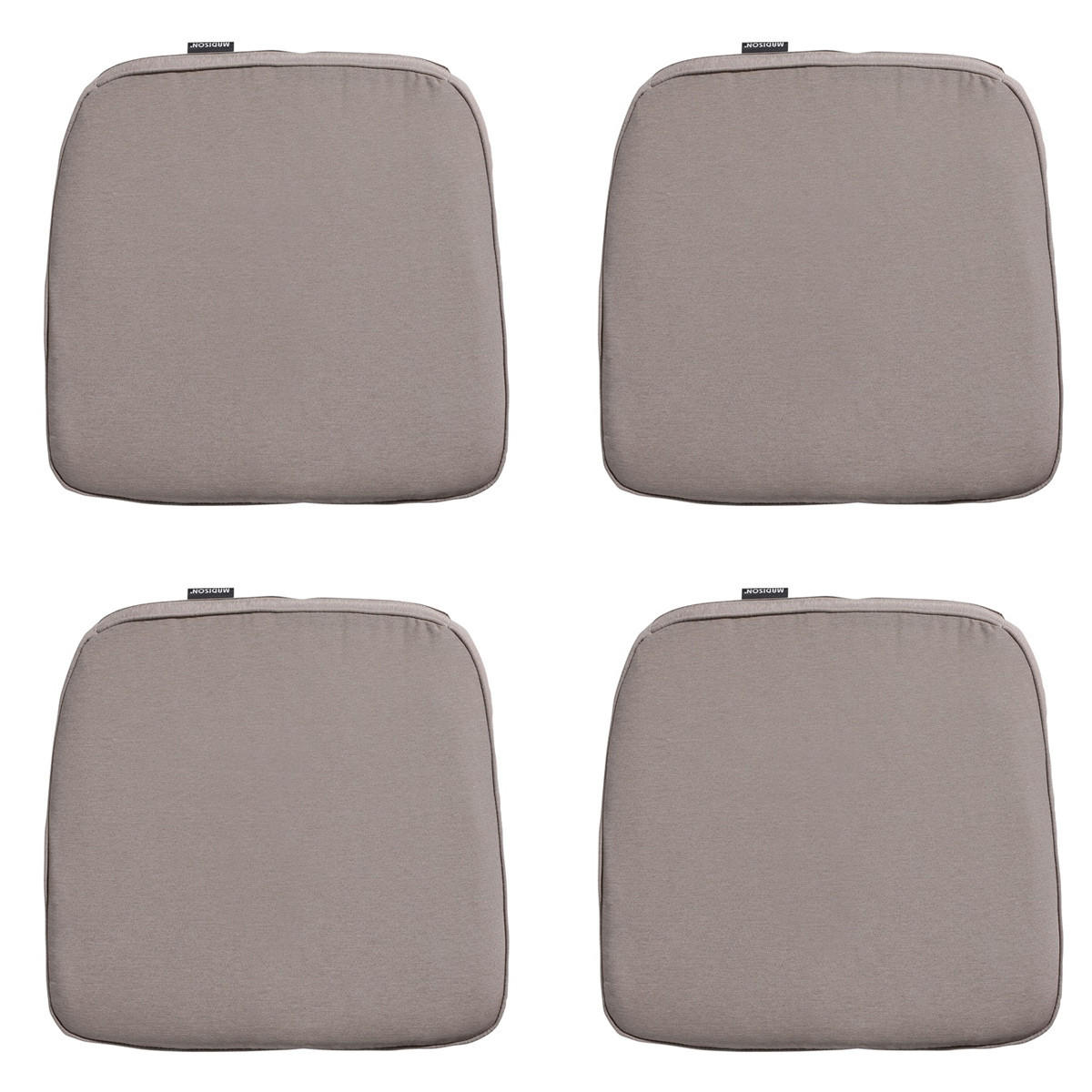 SITZKISSEN Panama 48/48 cm 4er-Set - Taupe, Textil (48/5/48cm) - Madison