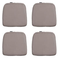 SITZKISSEN Panama 48/48 cm 4er-Set - Taupe, Textil (48/5/48cm) - Madison
