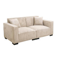 SOFA 2-Stizer, Weiß - Weiß, Textil (90/76/180cm) - Oviala