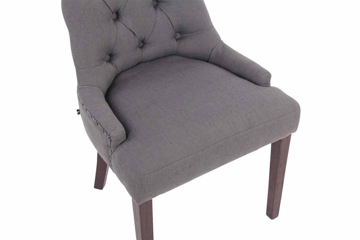 WOHNZIMMERSTUHL Stoff dunkelgrau - Dunkelgrau, Holz/Textil (55/92/58cm) - CLP