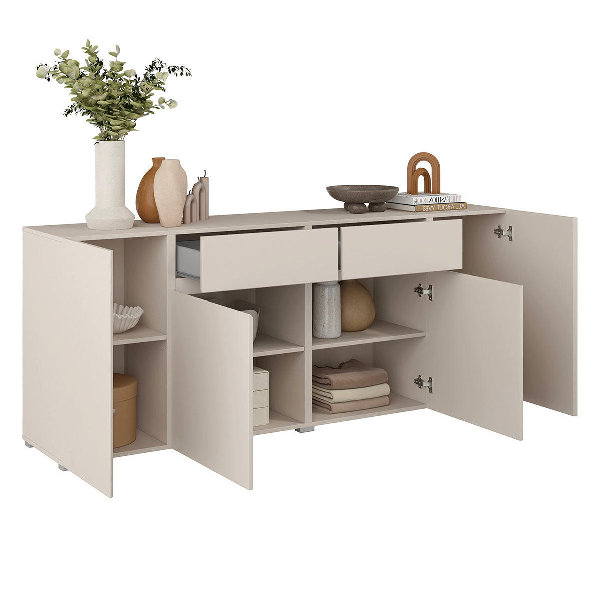 KOMODA Maxis Kašmir - bež, drvni materijal (195/78/40cm) - Petits-meubles