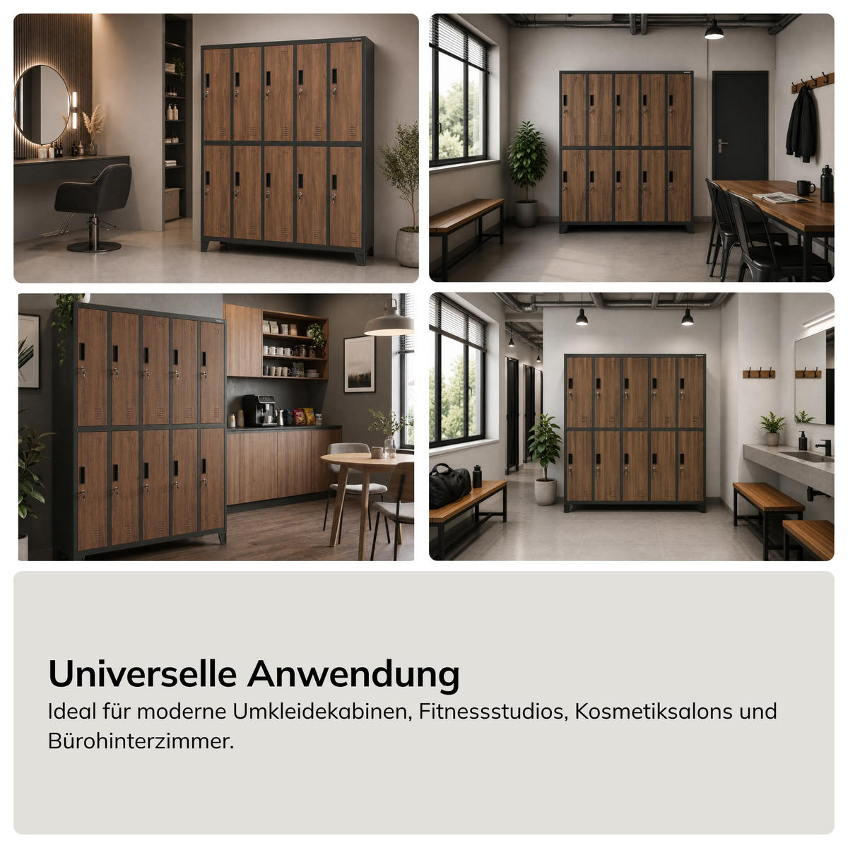 SCHLIESSFACHSCHRANK Bartek - Braun, Metall (136/172/45cm) - Jan Nowak