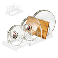 TOPFDECKELHALTER, weiß - Weiß, Kunststoff (17/14/47cm) - eluno