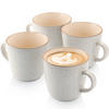 KAFFEEBECHER SET RIO CREME- 4 teilig aus Steingut - Creme, Keramik (0.43L) - Sänger