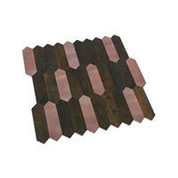 FLIESENAUFKLEBER 1 Stück 30,5 x 30,5 cm Selbstklebende Fliesen - Moro Rame - Roségold/Braun, Kunststoff (30.5/0.4/30.5cm) - Mazovia