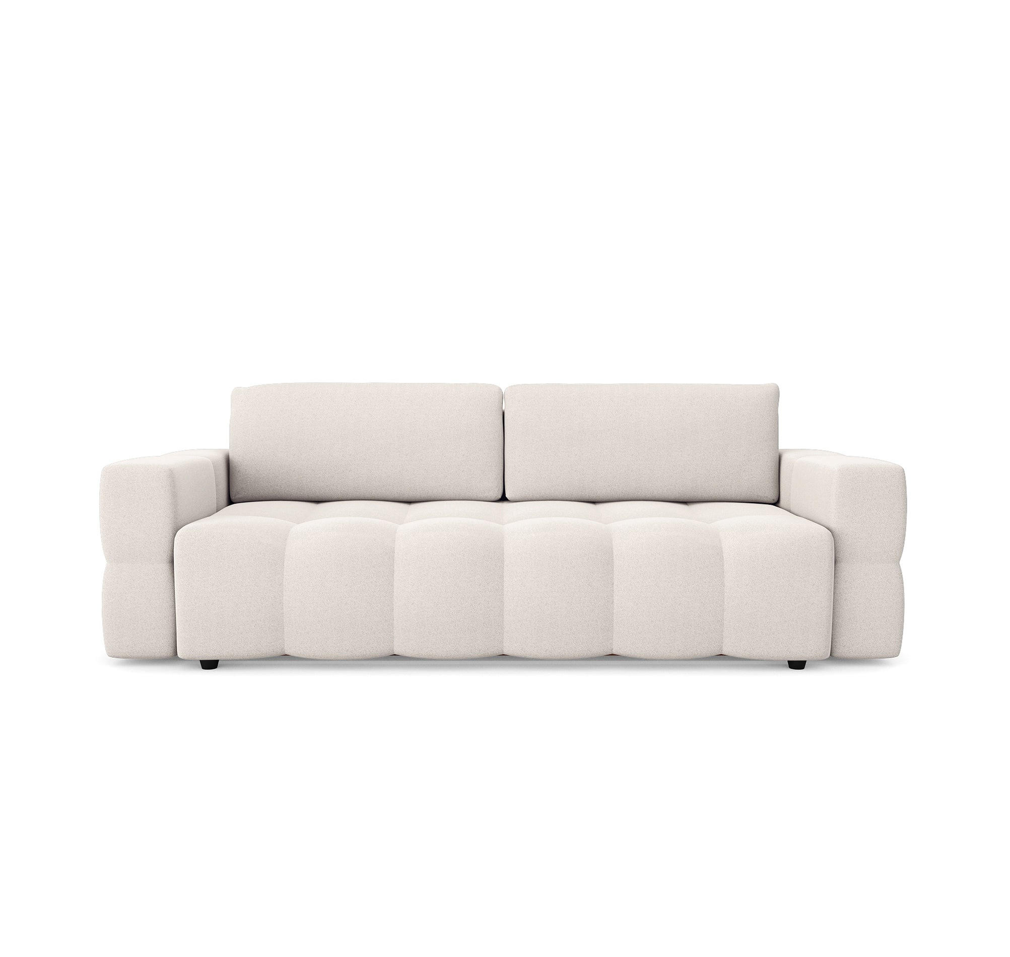 SCHLAFSOFA 4-SITZER Mit Stauraum Nussbaum Stoff creme - Creme, Textil (247/90/102cm) - Sia Home