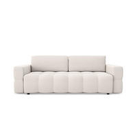 SCHLAFSOFA 4-SITZER Mit Stauraum Nussbaum Stoff creme - Creme, Textil (247/90/102cm) - Sia Home