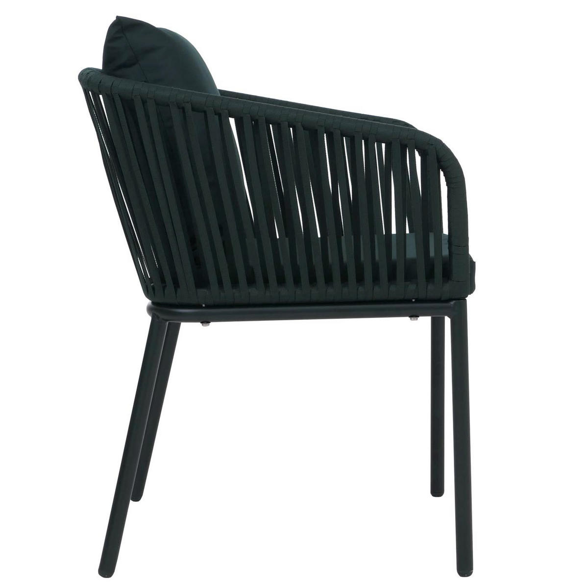 GARTENSTUHL 2er-Set 75x55x55cm Dunkelgrün - Grün, Metall (55/75/55cm) - PROREGAL