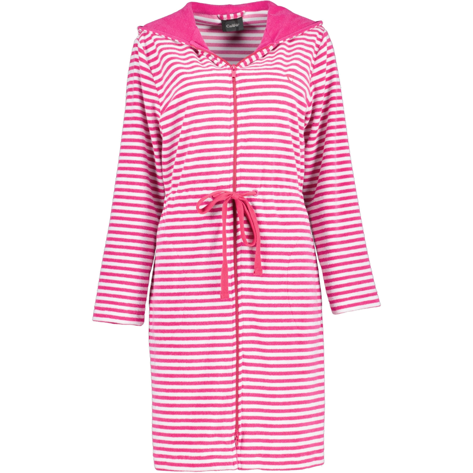 BADEMANTEL DAMEN KURZMANTEL MIT KAPUZE CAMPUS 834 PINK - 27 - Rosa, Textil (XSnull) - Cawoe