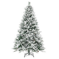 WEIHNACHTSBAUM Beleuchtung Grün - Grün, Kunststoff (180cm) - COSTWAY