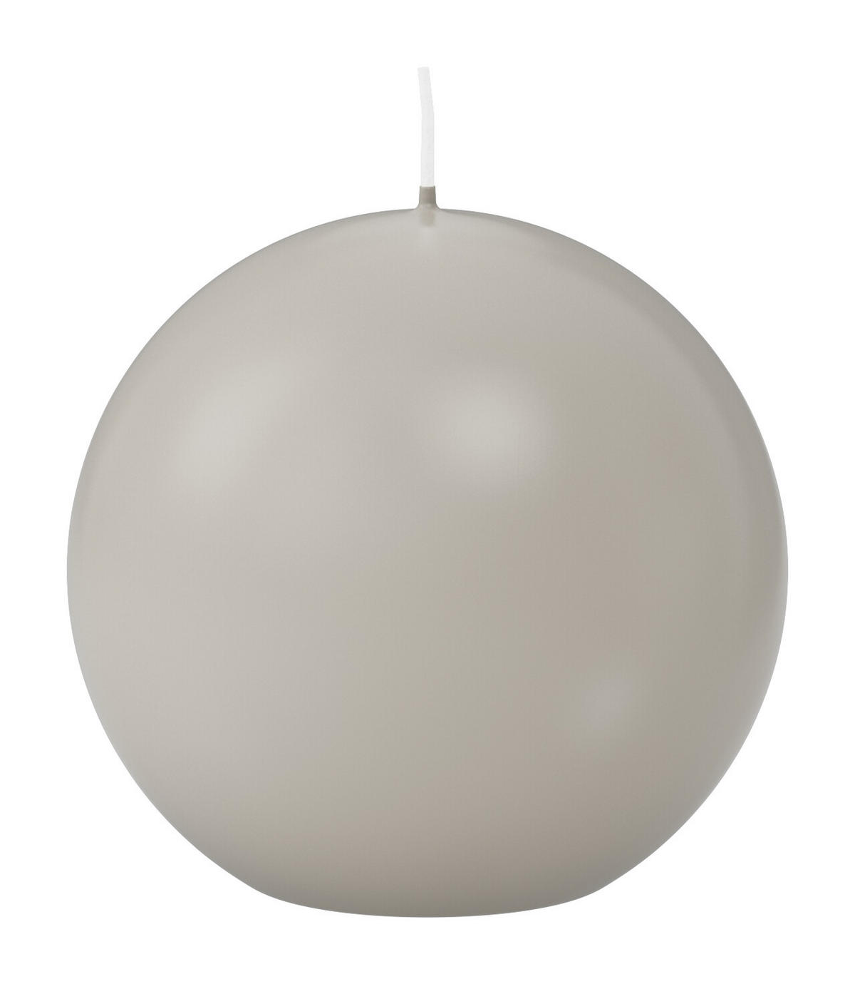 KUGELKERZEN Zinn Grau Ø 100 mm, 6 Stück - Hellgrau, Paraffin (10/10/10cm) - Wiedemann Kerzen