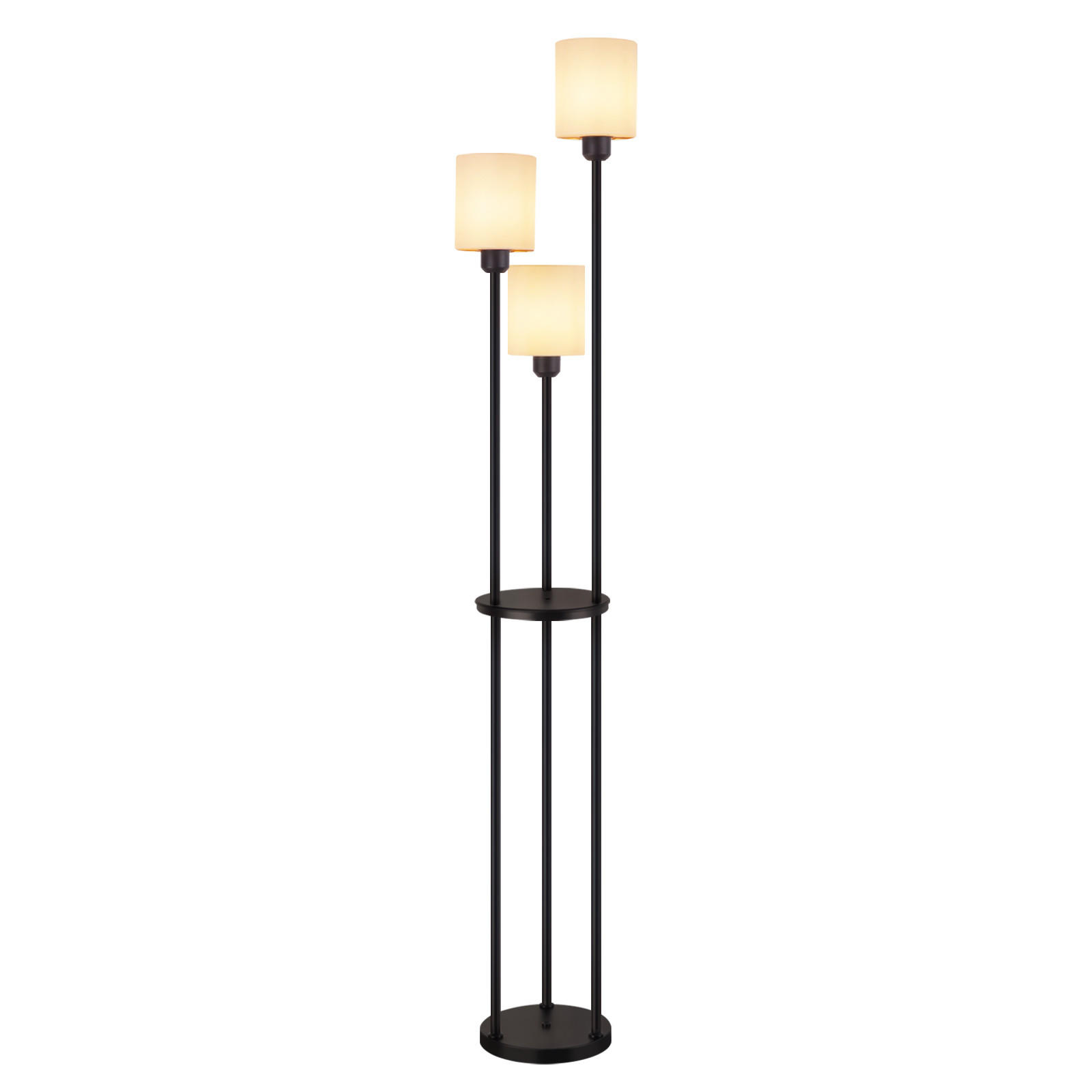 STEHLAMPE Jyvva 22.0/22.0/163.0 cm - Schwarz, Metall (22/22/163cm) - ZMH