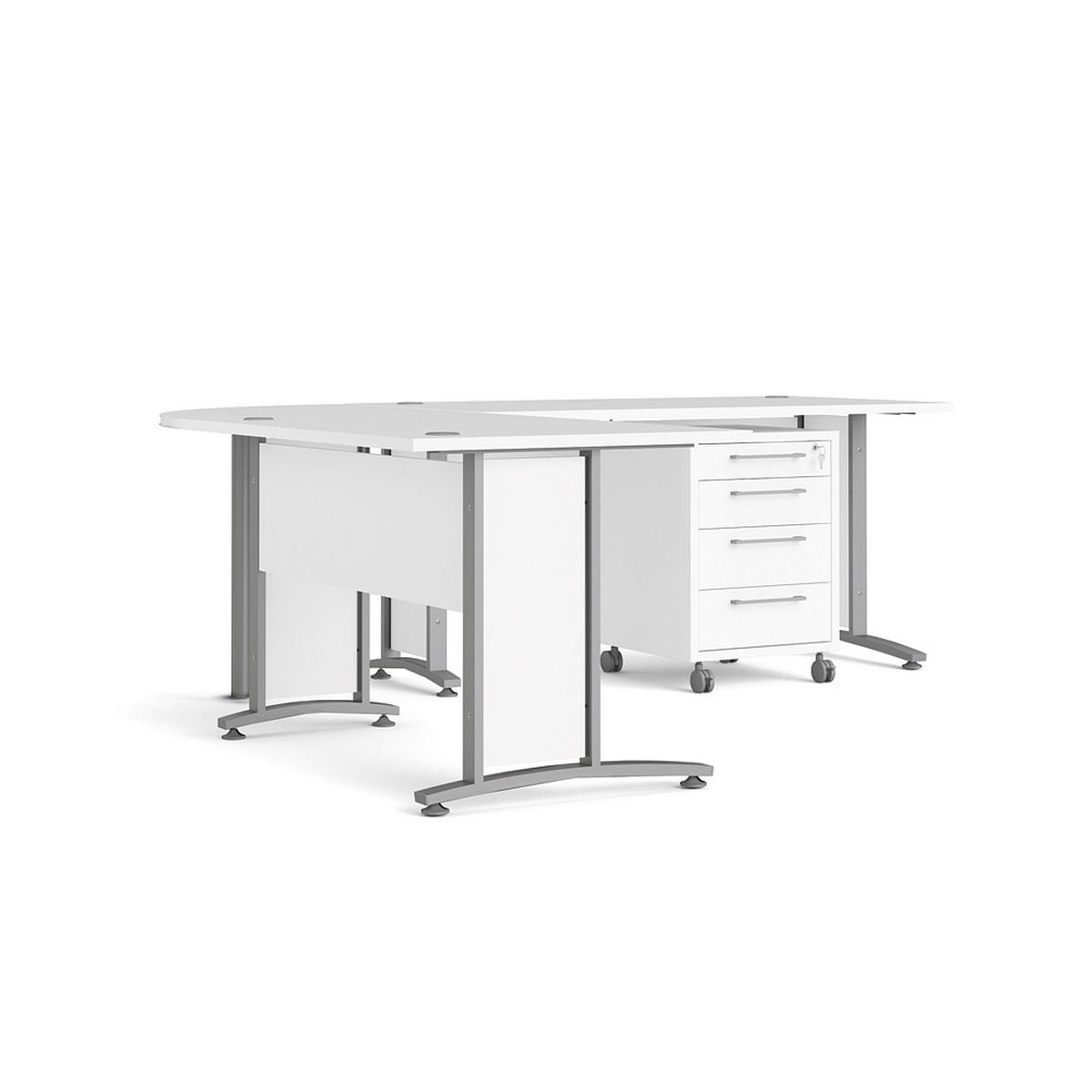 ECKSCHREIBTISCH Weiß - Weiß, Holzwerkstoff (200/230/75cm) - ebuy24