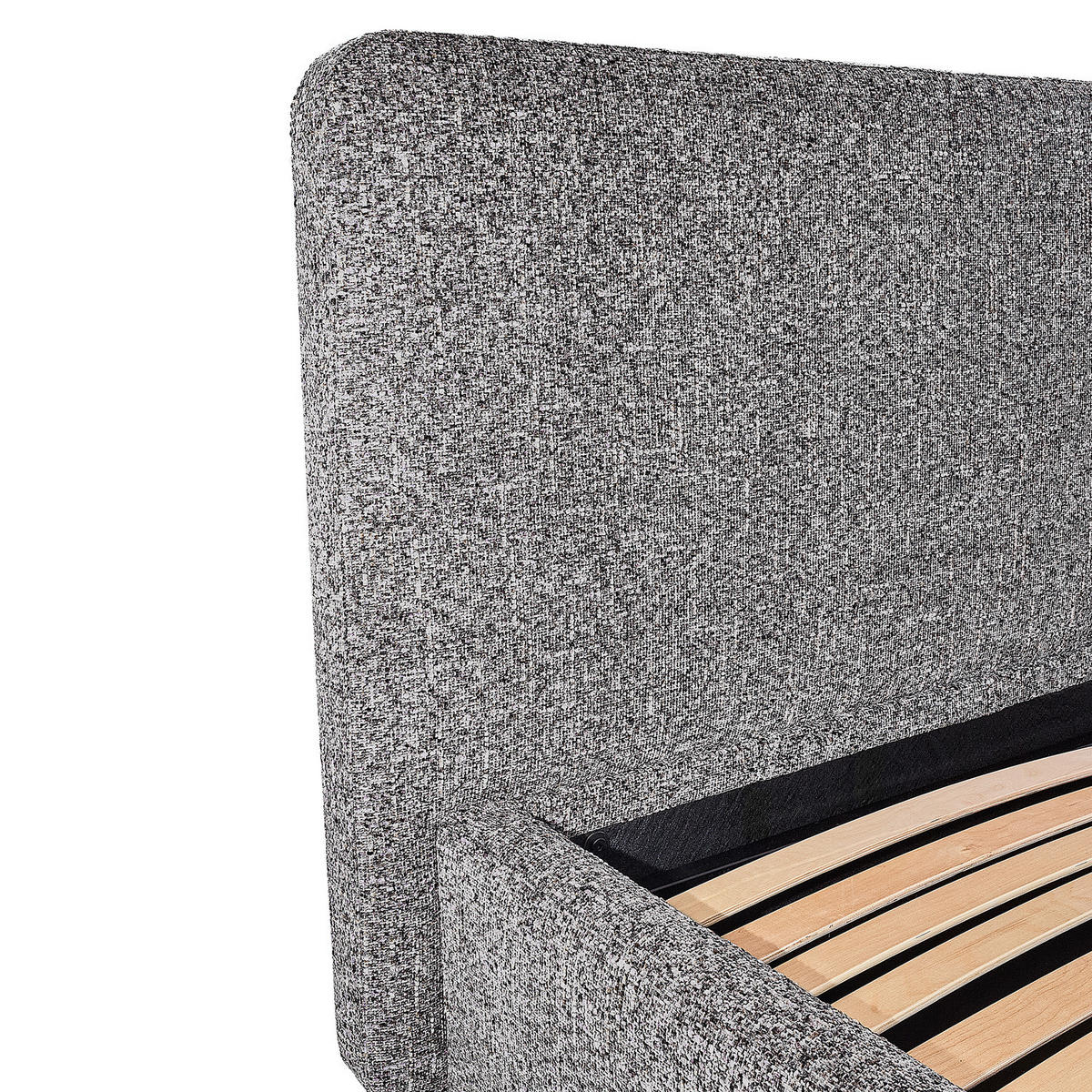 POLSTERBETT - Graubraun, Holz/Textil (140/200cm) - home24