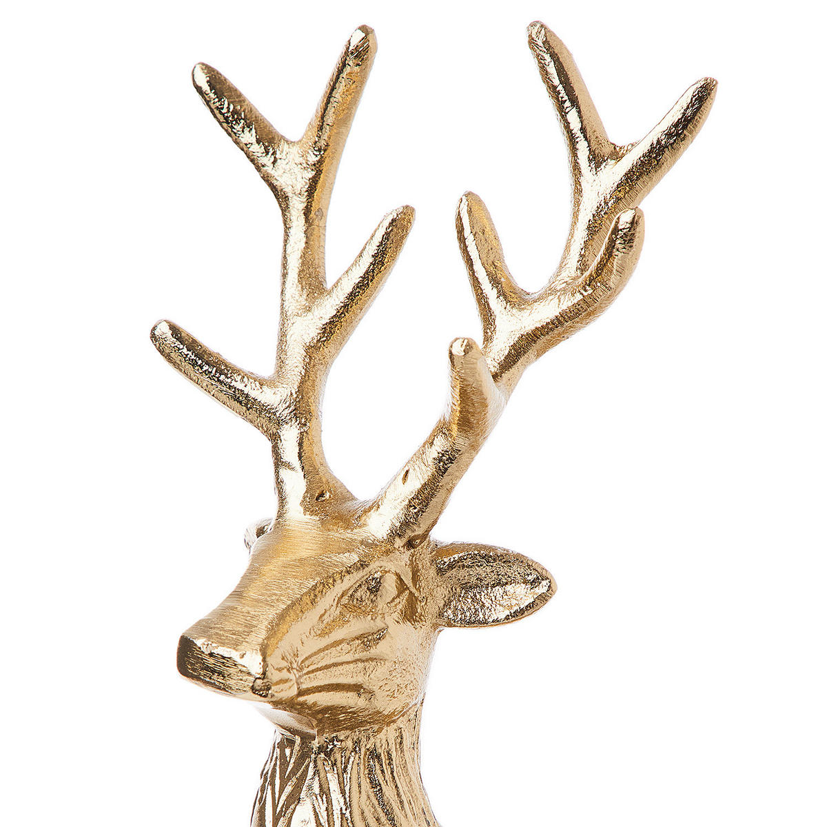 DEKOFIGUR Hirsch Stallone - Goldfarben, Metall (25/15/7cm) - Butlers