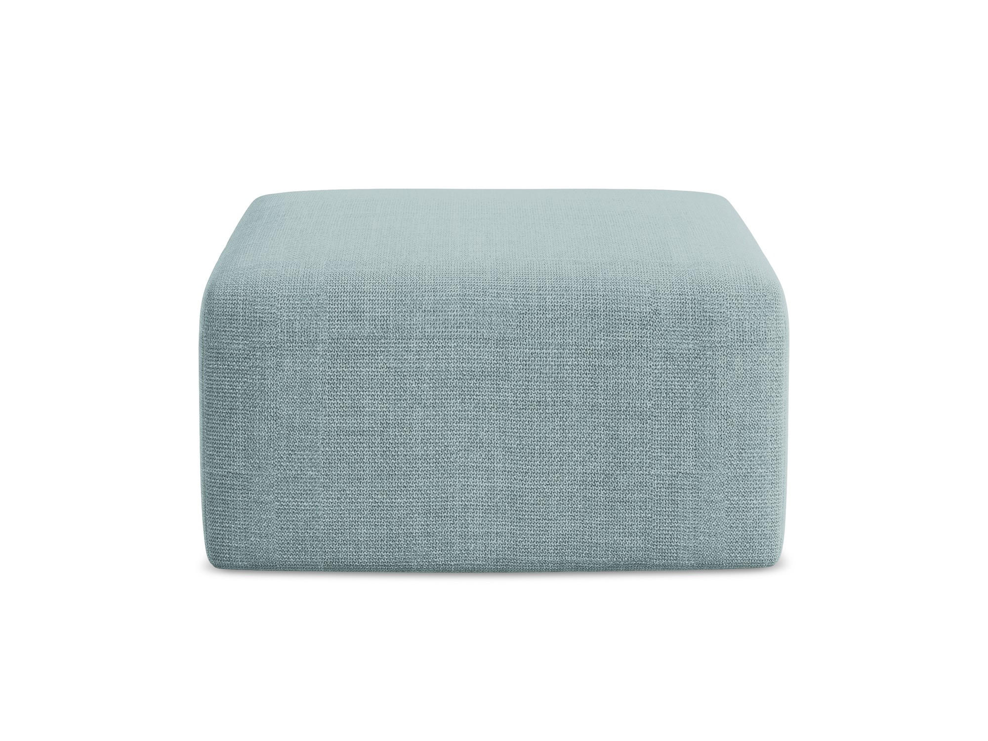 POUF Strukturstoff Blau - Blaugrau/Schwarz, Holzwerkstoff/Kunststoff (75/37/75cm) - Makamii