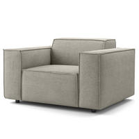 SESSEL - Graubraun/Schwarz, Kunststoff/Textil (120/70/96cm) - home24