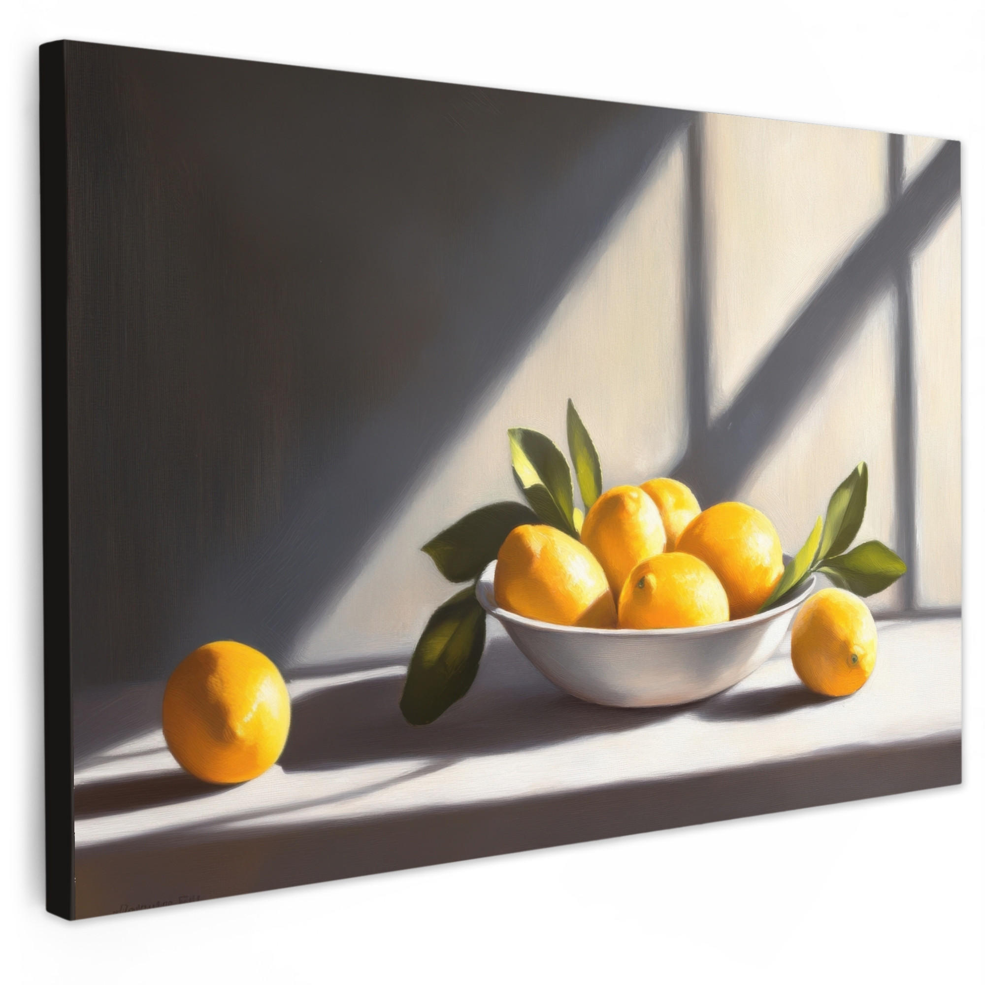 MuchoWow OBRAZ NA PLÁTNĚ Citrony - Zátiší - Žlutá 30x20 cm