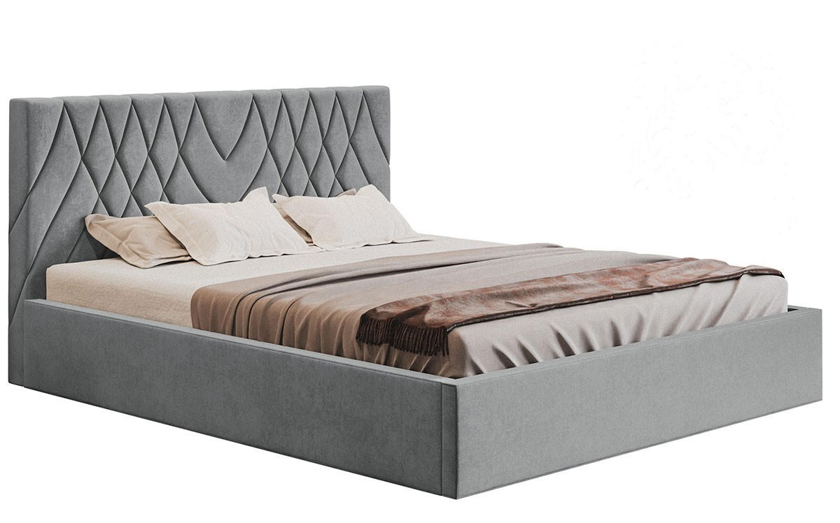 BETT Grau OLDO 5 Gepolstert Mit Bettkasten 120x200 cm - Grau, Textil (120/200cm) - Sepro Meble