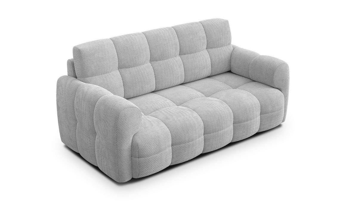 SOFA MELLOW 2,5-Sitzer, hellgrau - Hellgrau/Schwarz, Holz/Textil (183/87/98cm) - Courtois Laville